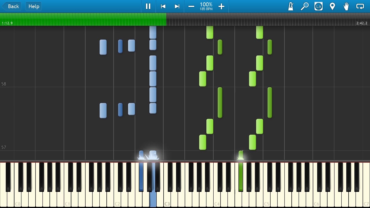 Piano Tiles 2 - Turkish March (Synthesia) +MIDI