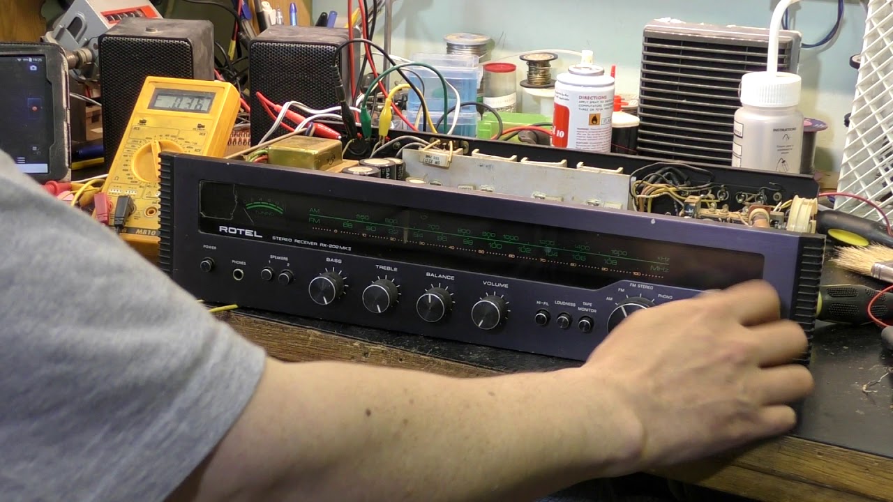 Rotel RX 202 MKII Receiver Recap and Repair & LED Lighting.