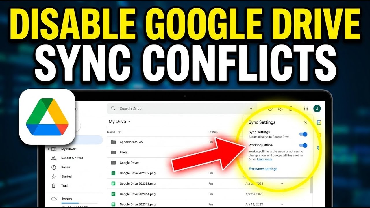 Как отключить конфликты синхронизации Google Диска при работе в автономном режиме &mdash; простое руков...