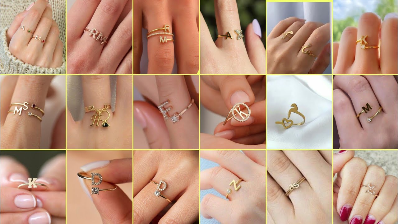 Letter ring design | alphabet ring designs for girls | couple name ring design