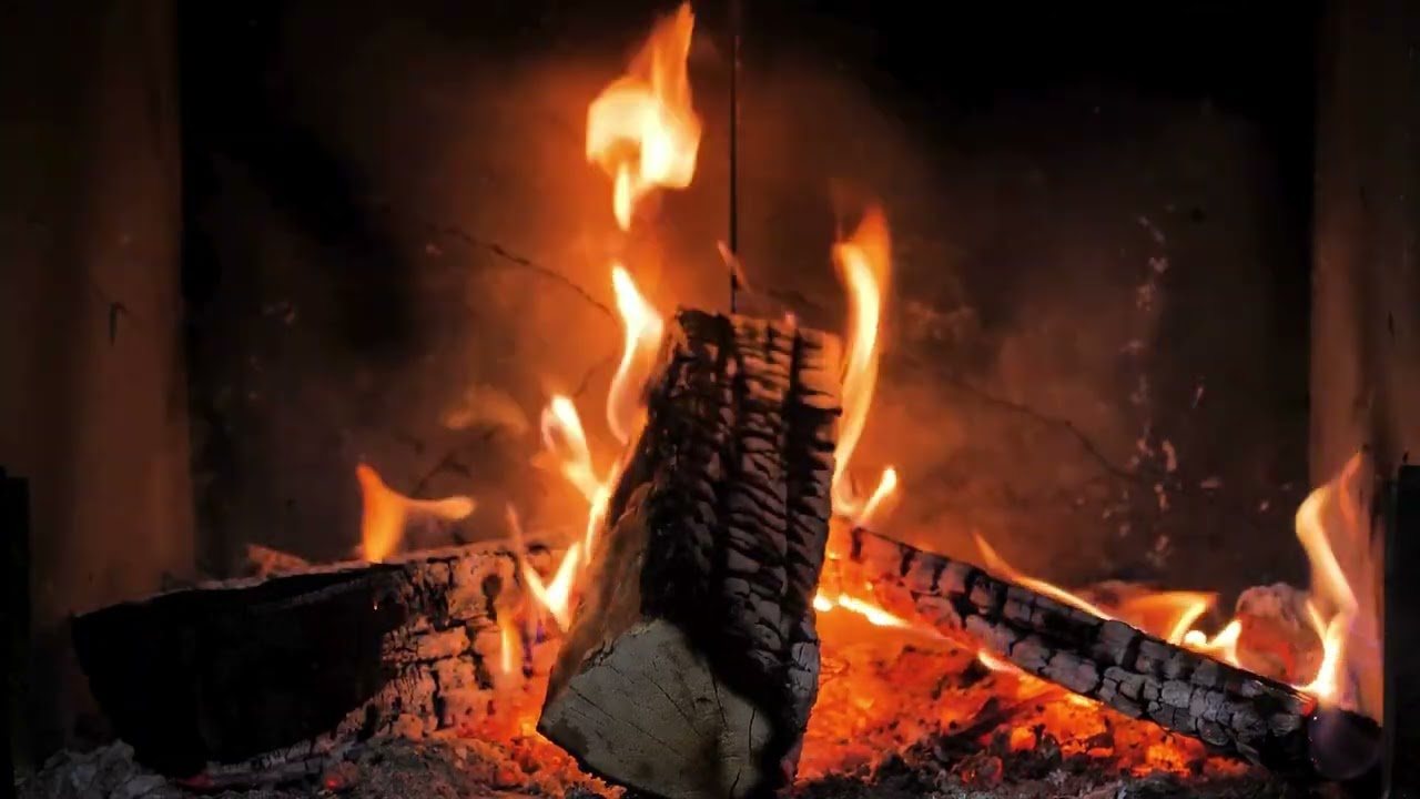 2 Hours Cozy Fireplace with Crackling Fire Relaxing Fireplace Ambience for Sleep, Study & Relaxation