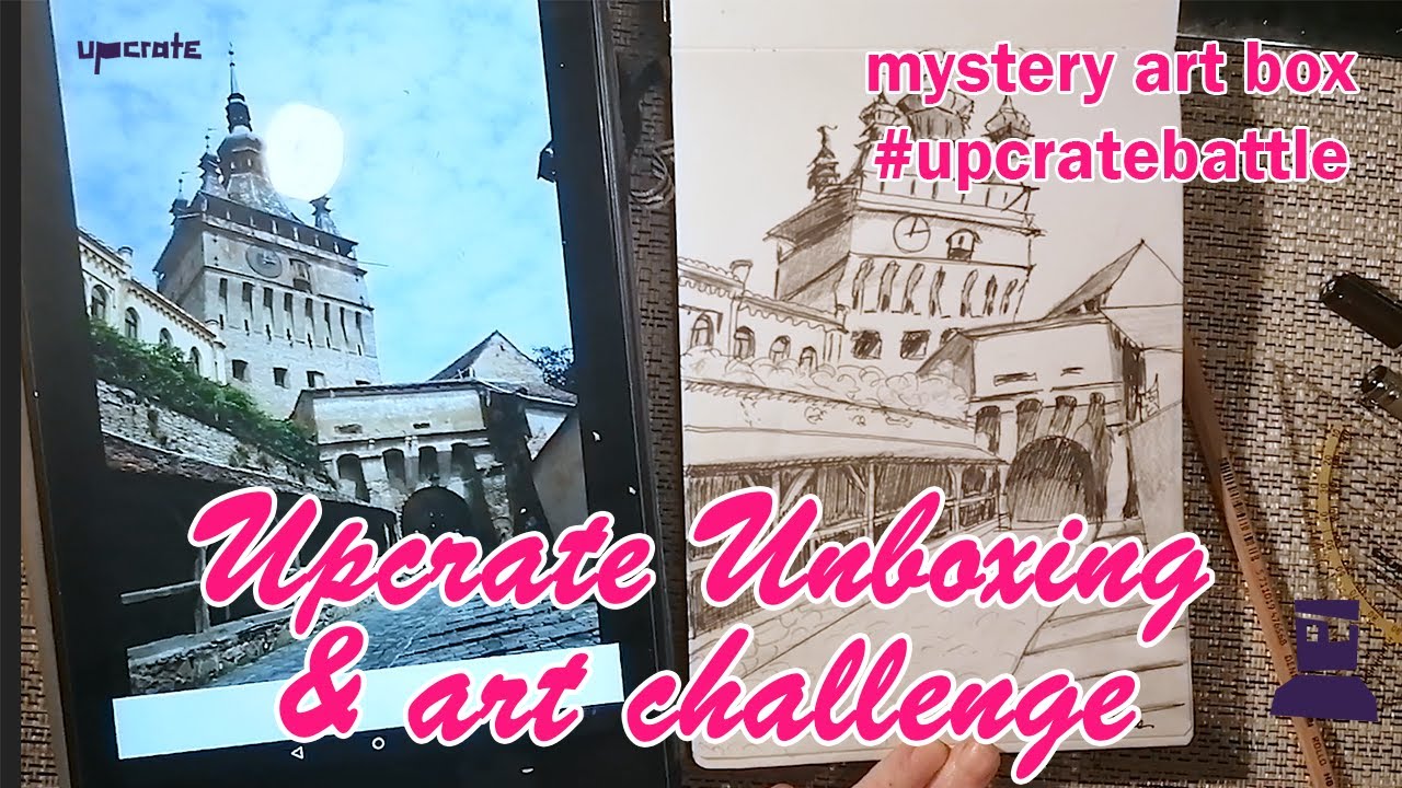 Upcrate #Unboxing | Mystery Art Box and an attempt at drawing architecture #UpcrateBattle