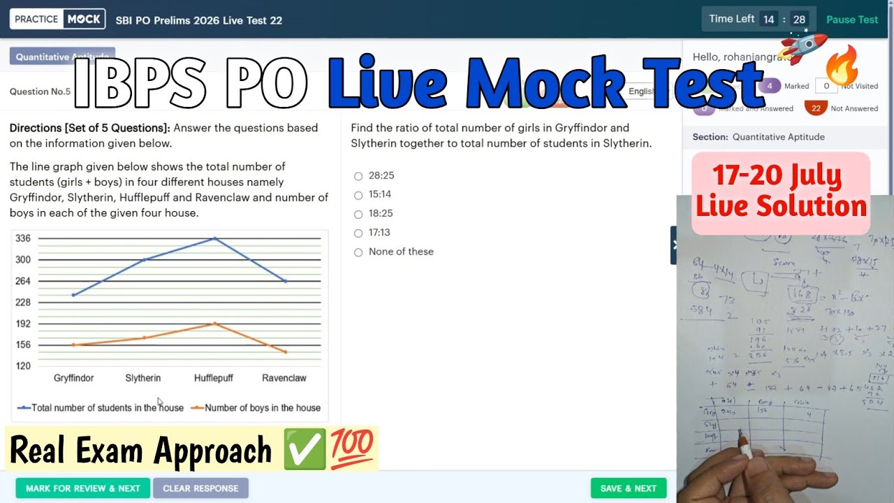 🎯Practice Mock SBI PO Live Mock Test📚✍️ 17-20 JuLY | Share Score📝👆 | How to Attempt Mock #sBI #SBIPO