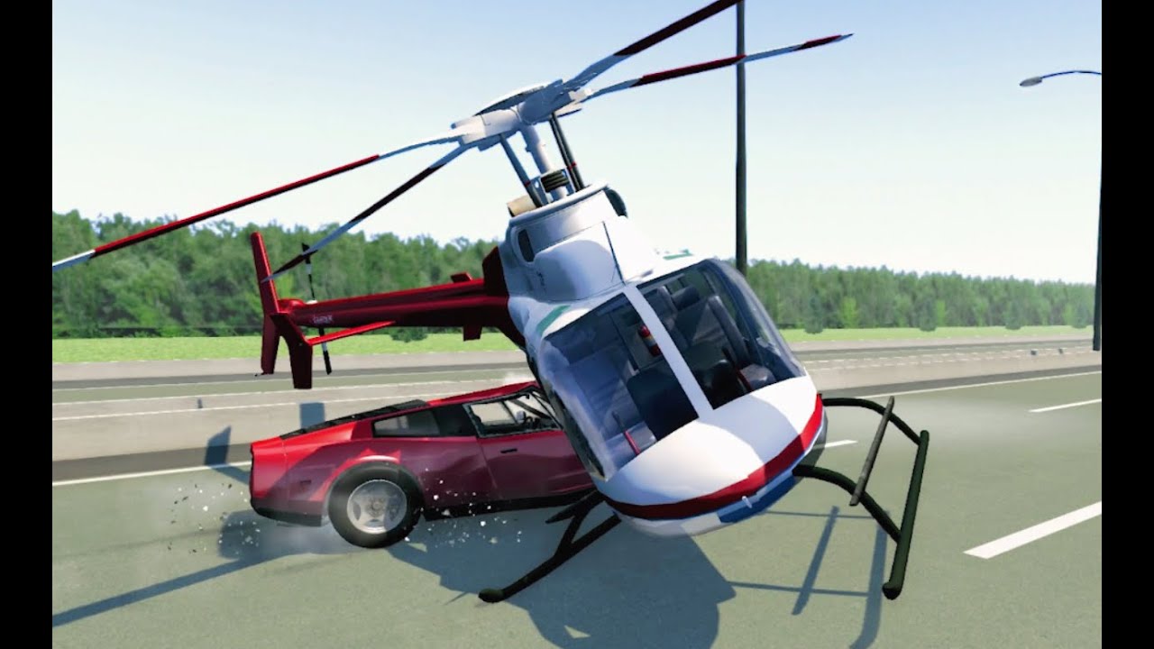 BeamNG Drive: Helicopter Crashes Compilation 1440p 60 fps