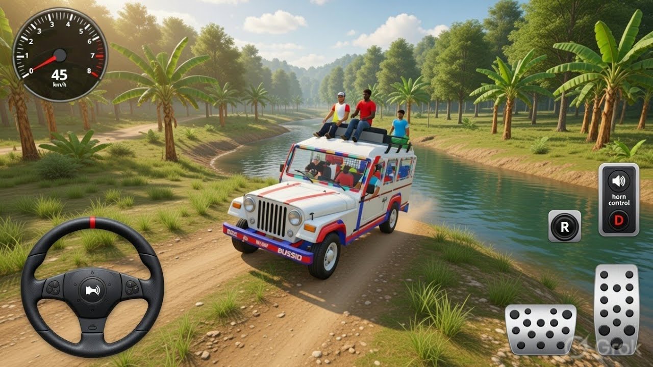 Nepali Old Safari Jeep Mod | Dengerous Wooden Bridge River Map 😱 | Bus Simulator Indonesia Gameplay 