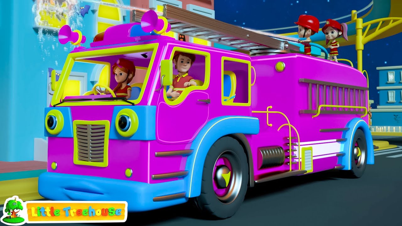 Halloween Wheels On The Firetruck & Spooky Scary Rhyme for Kids