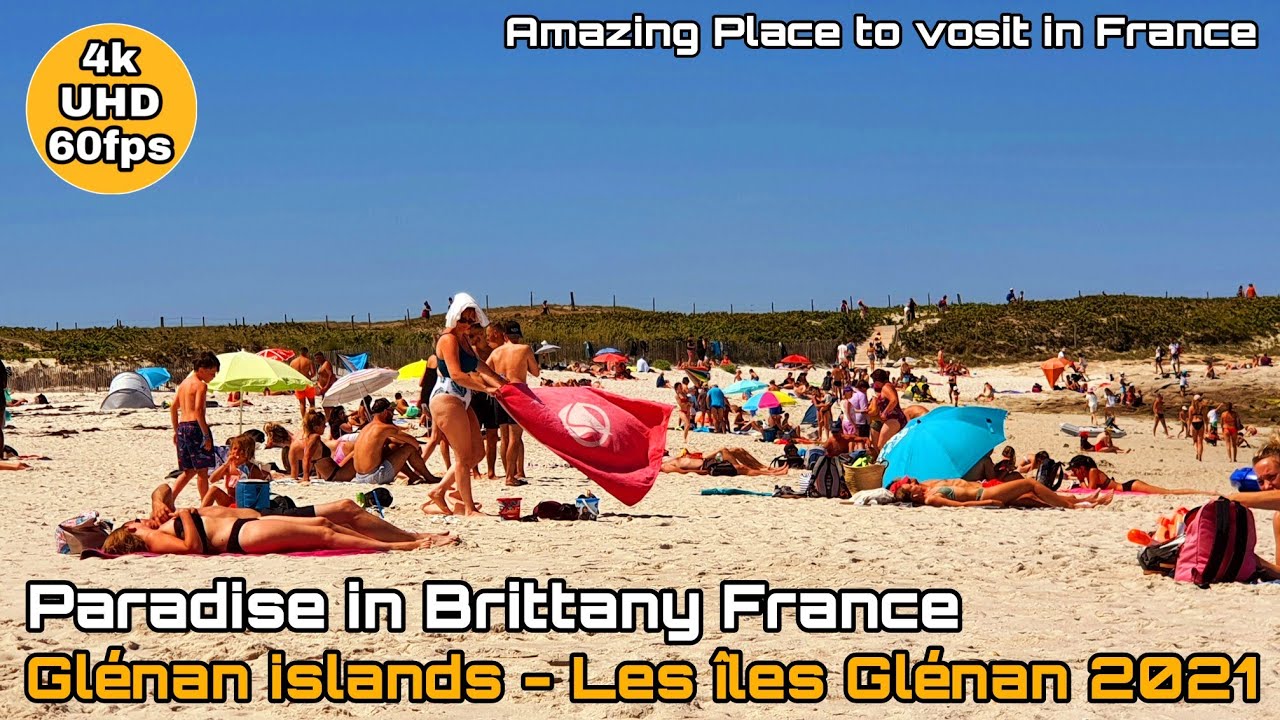 🇫🇷Ep16 -4K Beach Walk lParadise in Brittany Glénan islands - Les îles Glénan 17 july 2021 14h30 25C'