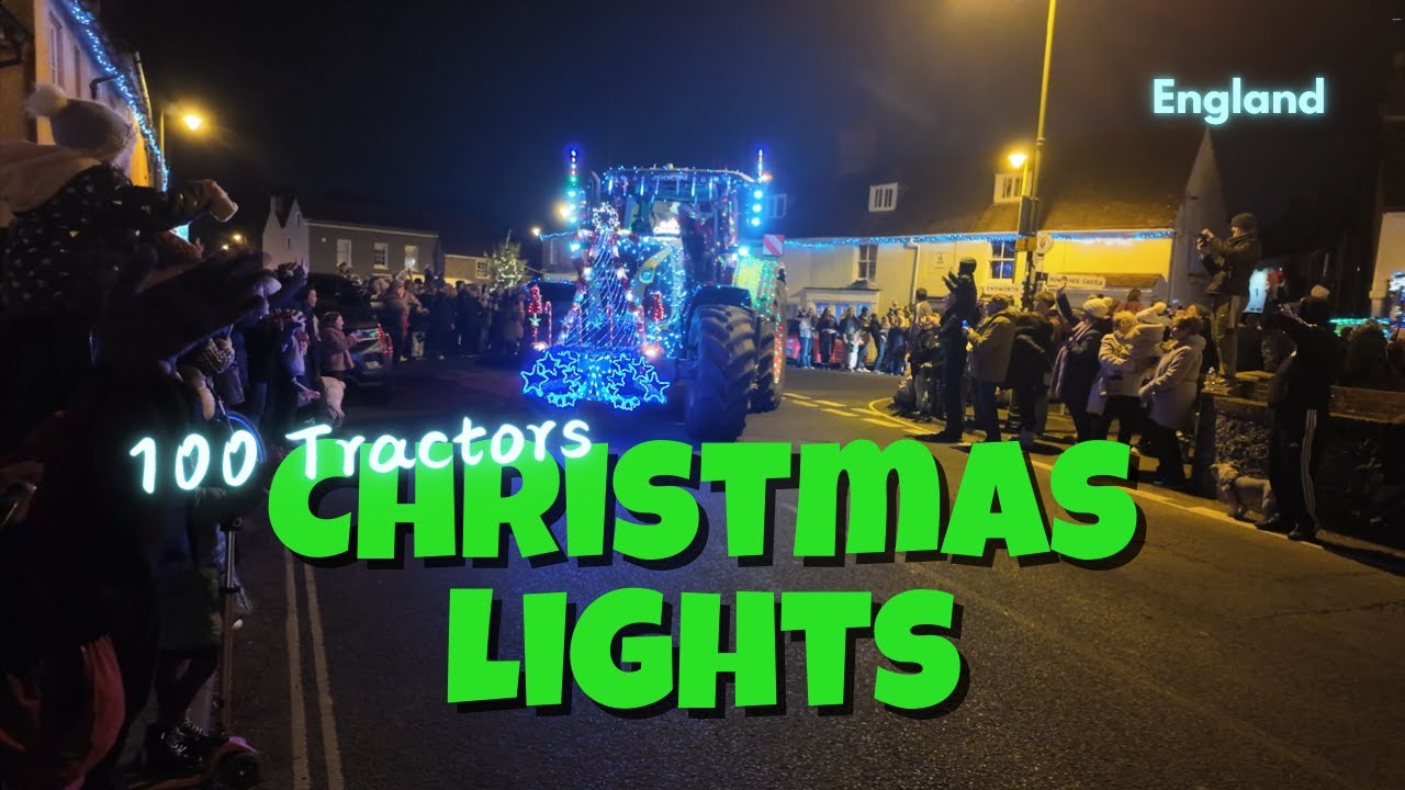 Christmas Illuminated Tractors, Chichester farmers raising funds for a local charity