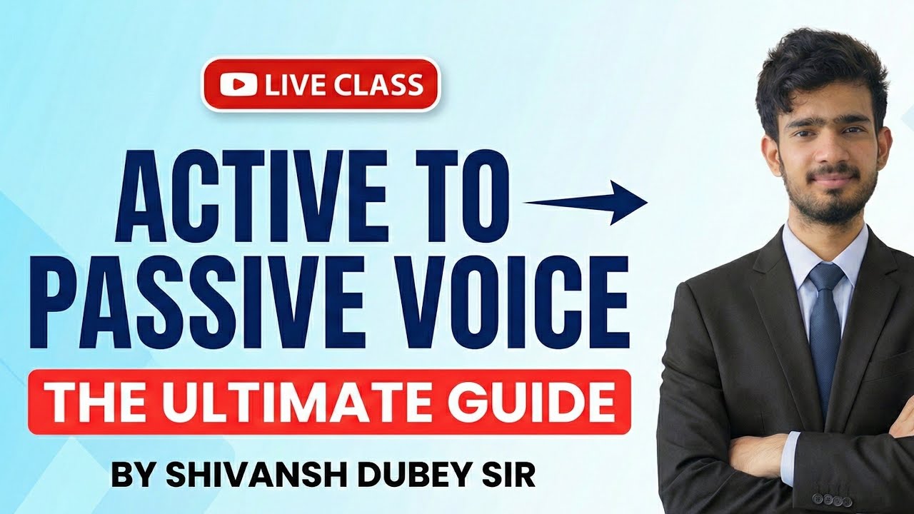 Active to Passive Voice Full Guide 2026 🔥 | All Tenses Tricks + Rules | Class 10-12 English Grammar