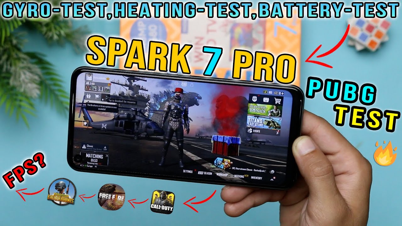 Tecno Spark 7 Pro Pubg Test in Pakistan | Gyro Test, HeatingTest, Battery Test |Hot 10 PUBG GamePlay