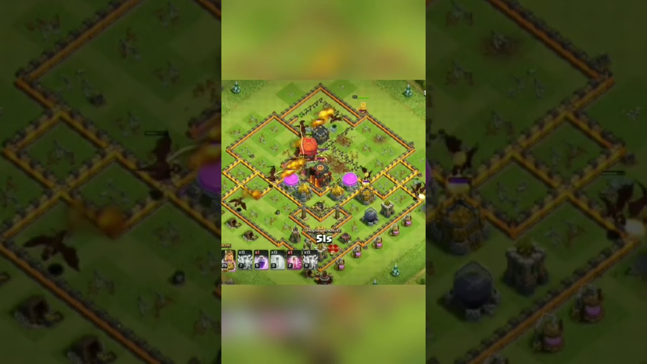 OMG! I Attacking On Noob TH10 Base Once Again #3starattack #th10base #clashofclans #shorts