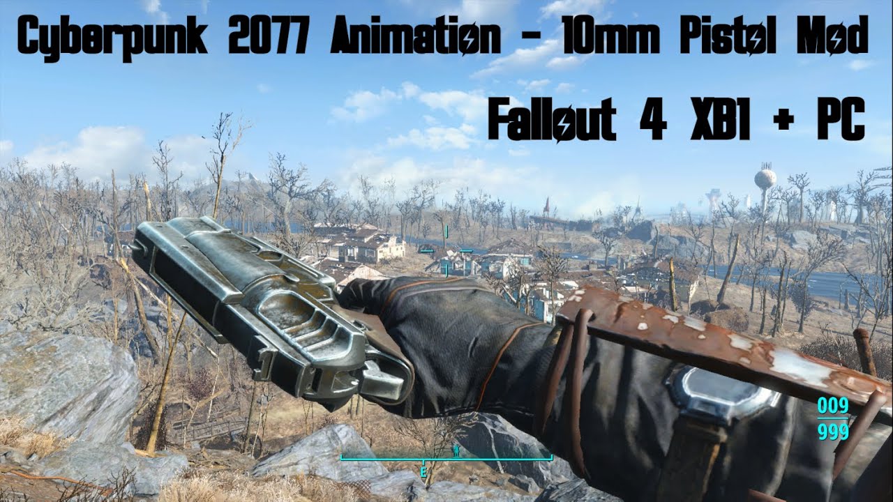 Cyberpunk 2077 Animation - 10mm Pistol Mod Fallout 4 Xbox One (XB1) + PC #Fallout4Mods #CyberpunkMod