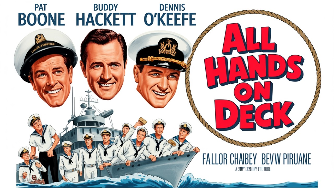 All Hands on Deck 1961 Film in English, Pat Boone, Buddy Hackett, Dennis O'Keefe
