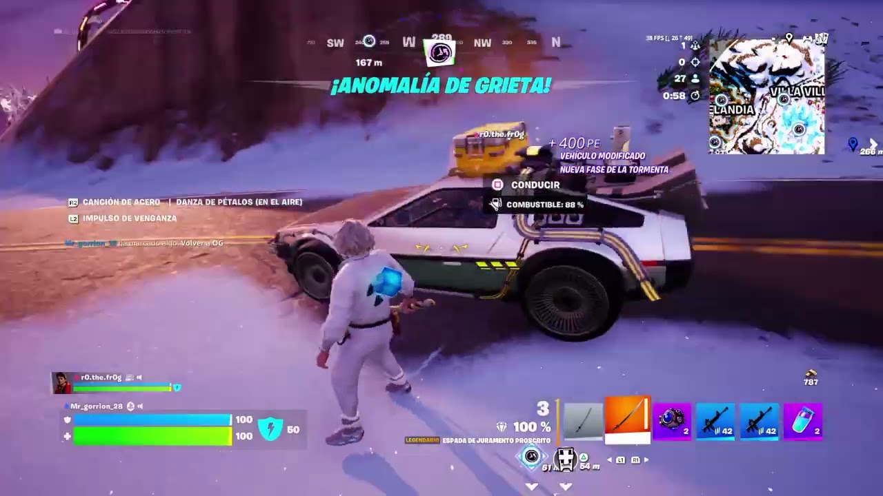 Calando a marty y al doc en fornite (yo y mi esposa)