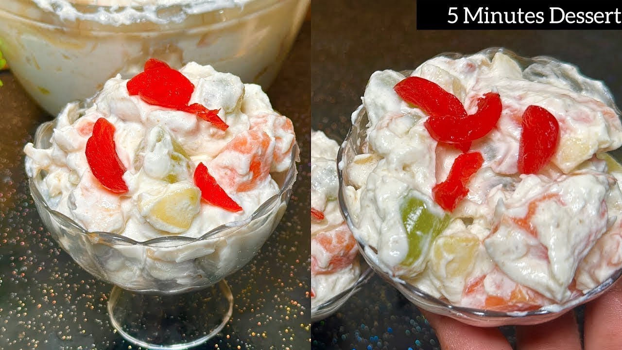 Ramzan Special Fruit Cream Recipe | Fruit Chaat Recipe | Cream Fruit Chaat