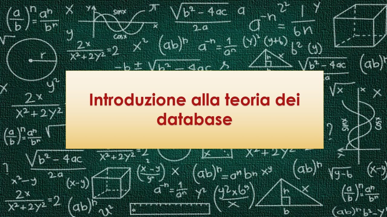 Introduzione alla teoria dei database