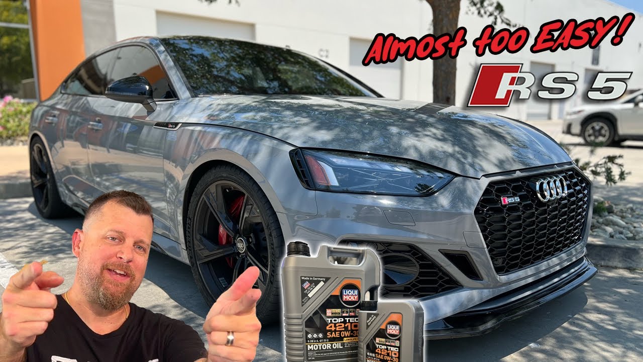 EASY Audi RS5 Oil Change DIY! Liqui Moly Top Tec Goodness