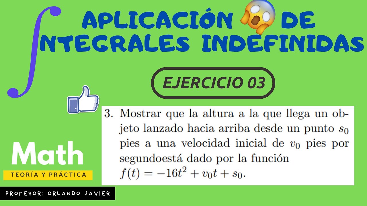 ▶🔴APLICACÍÓN DE LAS INTEGRALES INDEFINIDAS ▶ ejercicios #03 de 15▶