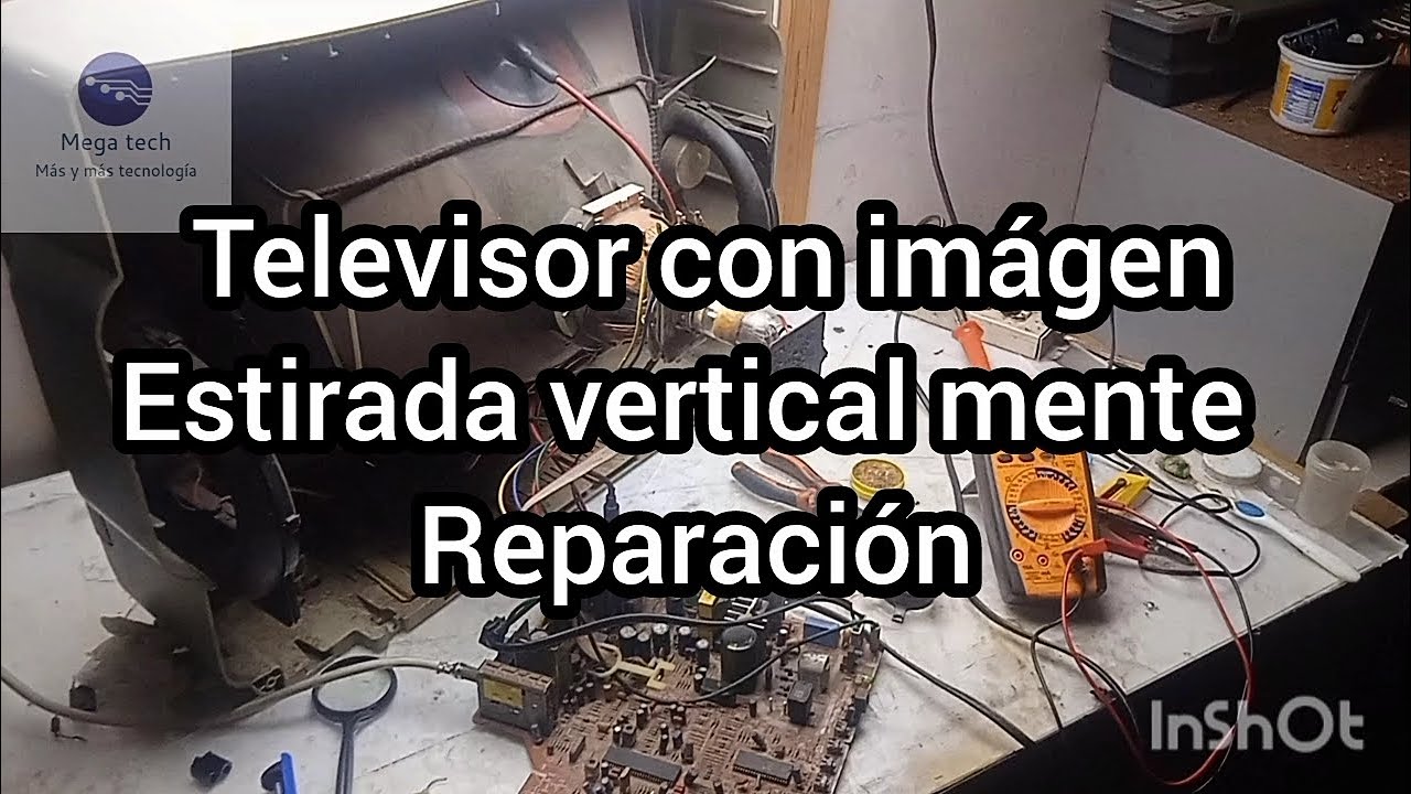 como reparar televisor con imagen estirada o ampliada , falla vertical vídeo explicativo