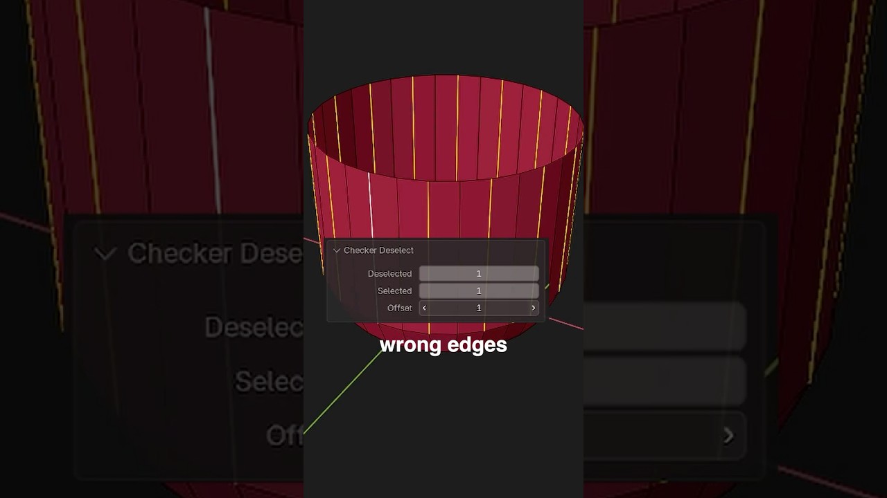 The Fastest Way to Select Alternating Edges in Blender! #3d #blender3d #tutorial