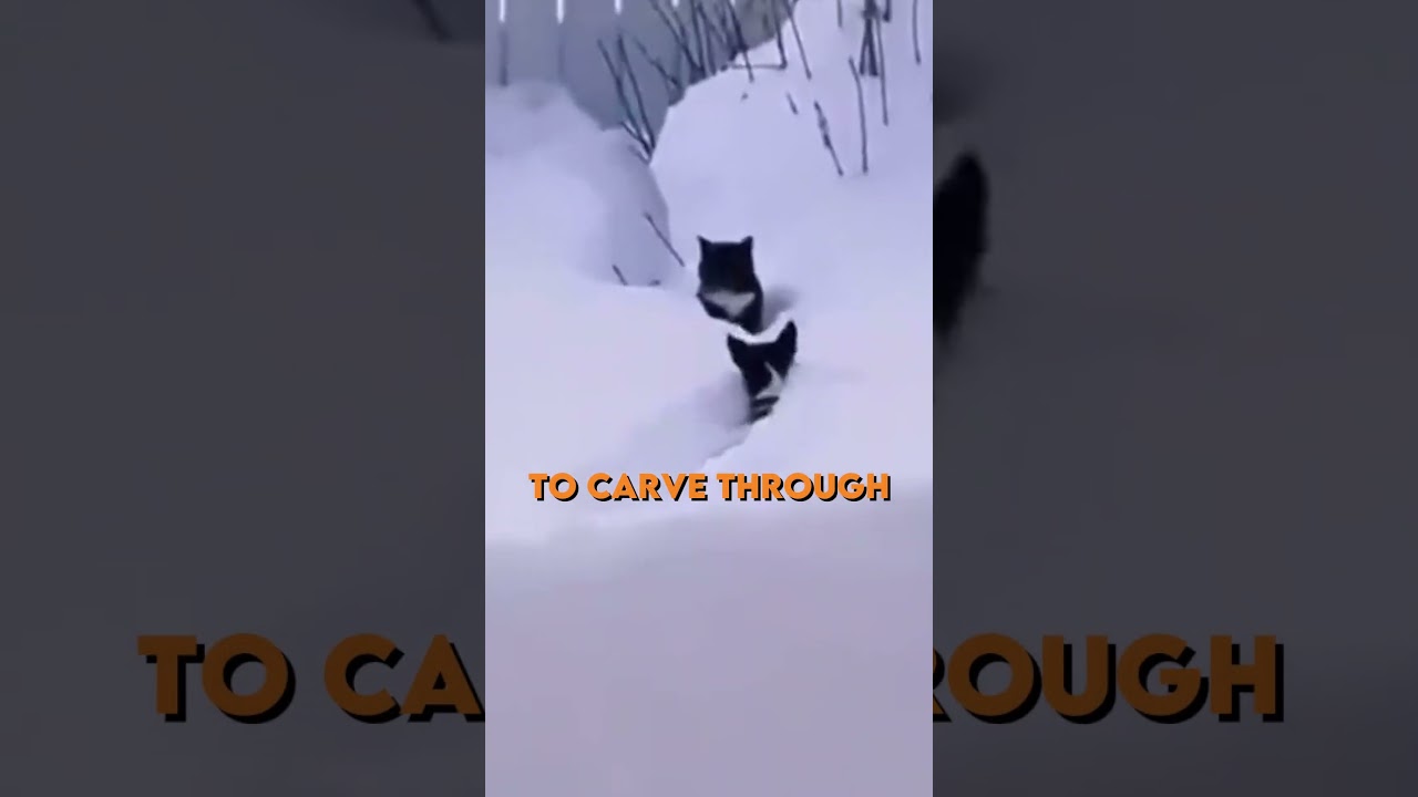 Hero Dog Saves Cat in Snow! 🥶❤️