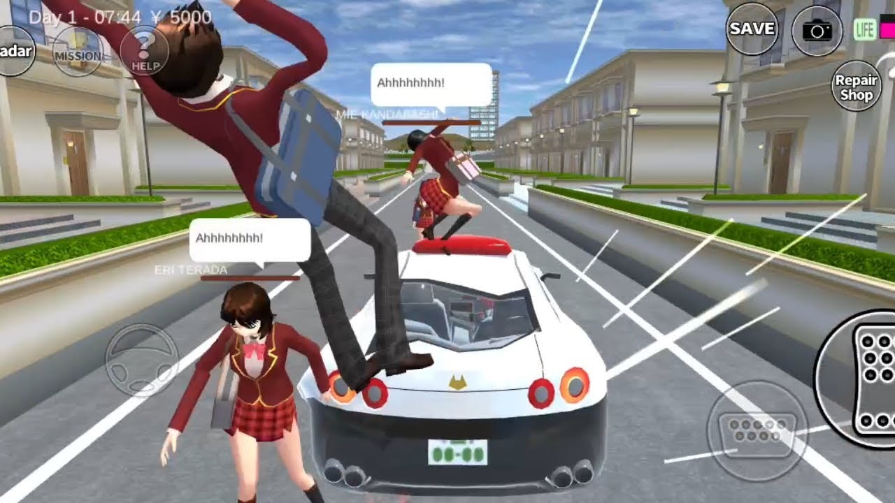 REMAKE VIDEO TABRAK DAN BUNUH 200 NPC PAKAI MOBIL POLISI DI SAKURA SCHOOL SIMULATOR ☠️💥🚓 (NO MUSIC🎵)