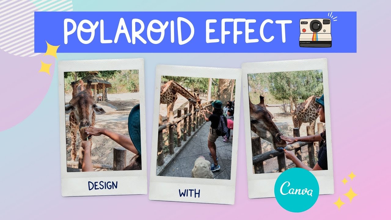 How to Create a Realistic Polaroid Photo Effect made in Canva | Learn Canva with Diana Muñoz