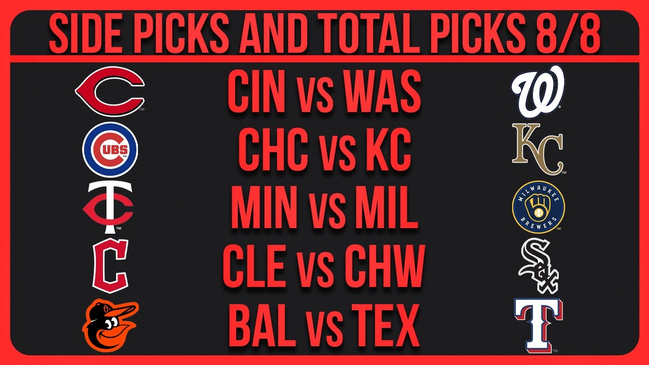 MLB Picks Today Saturday 8/8/26 MLB Picks & Predictions Today (2/3)