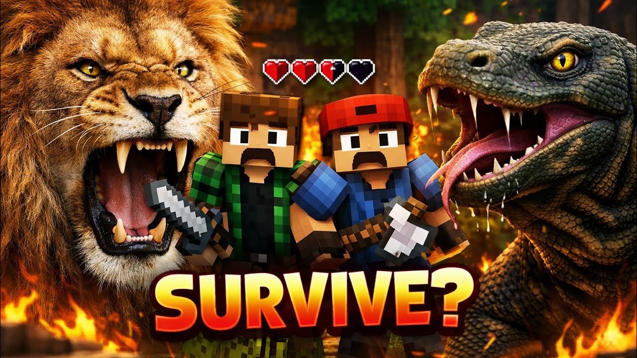 "We Barely Survived the Most Dangerous Animals in Minecraft😱