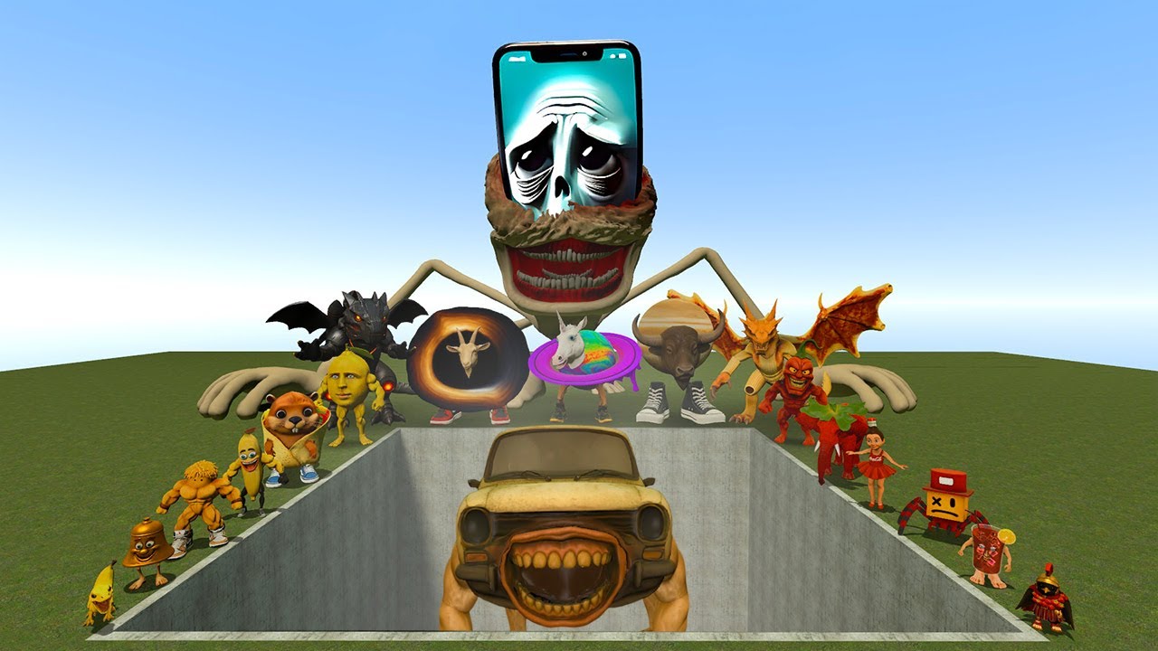 Italian AI Brainrot Memes vs Trendoto Powae Bosses in Giant Pit &ndash; Gmod Chaos