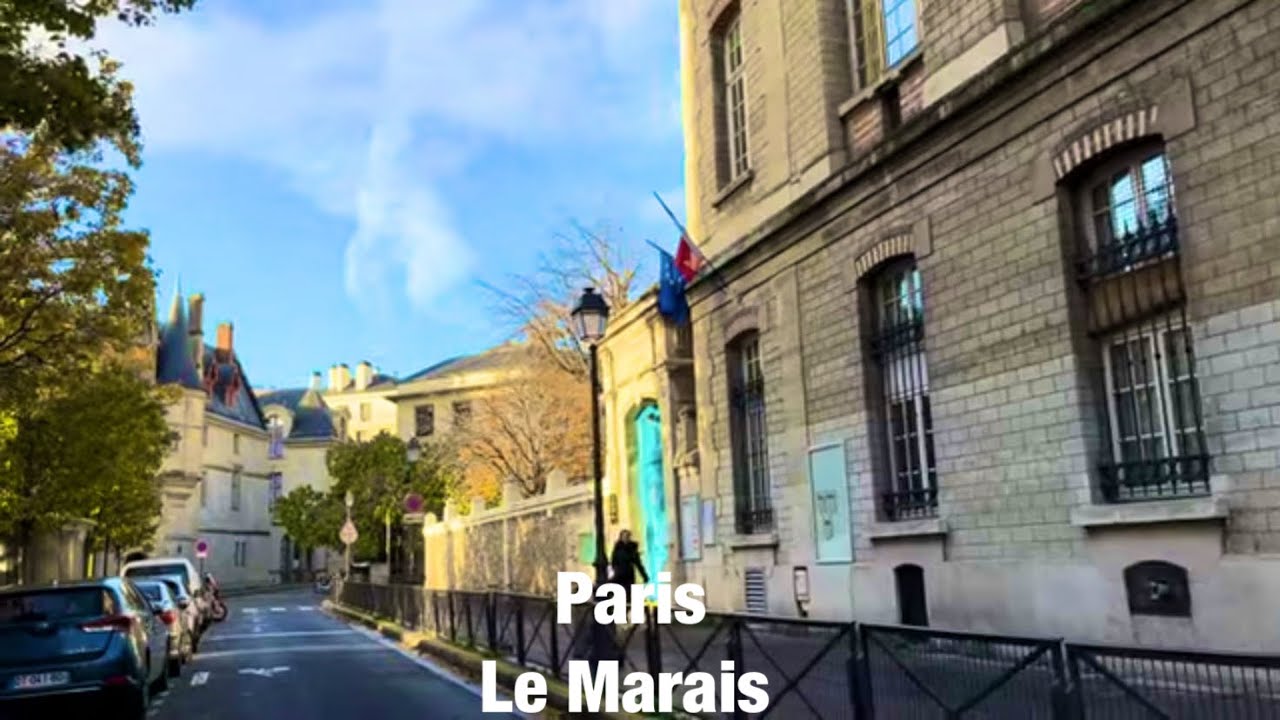 Paris city walks   Le Marais   Paris,France 4K