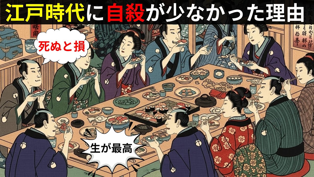 江戸時代はなぜ自殺が少なかったのか？現代日本で二万人が命を落とす理由との比較【江戸時代の庶民】