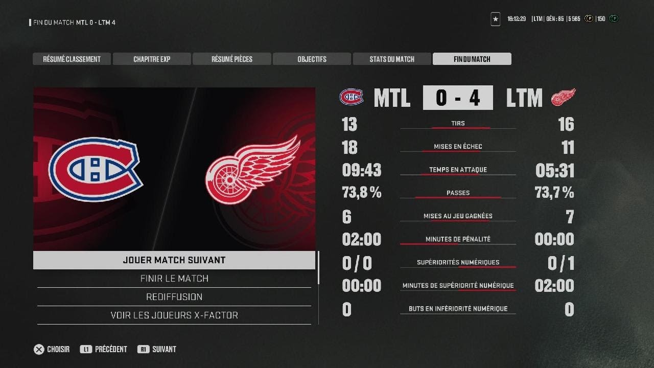 ERH Game #3 de classement Gold Nhl 26(EN FEU)
