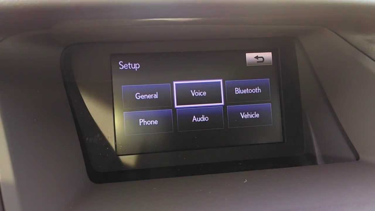 Lexus RX350 Voice Commands Setup - Explanation