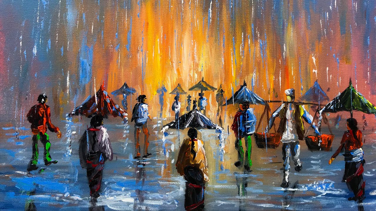 Abstract Human Figure Painting | Easy Step by step Painting | How to paint Abstract Human Figure