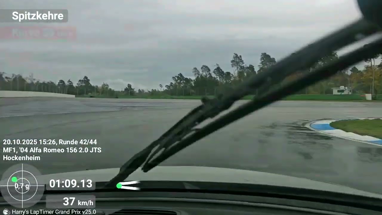 Touristenfahrten Hockenheimring, 20.10.2025, Alfa 156 2.0 JTS, Gruppe 7-2, ca. 15.20 Uhr