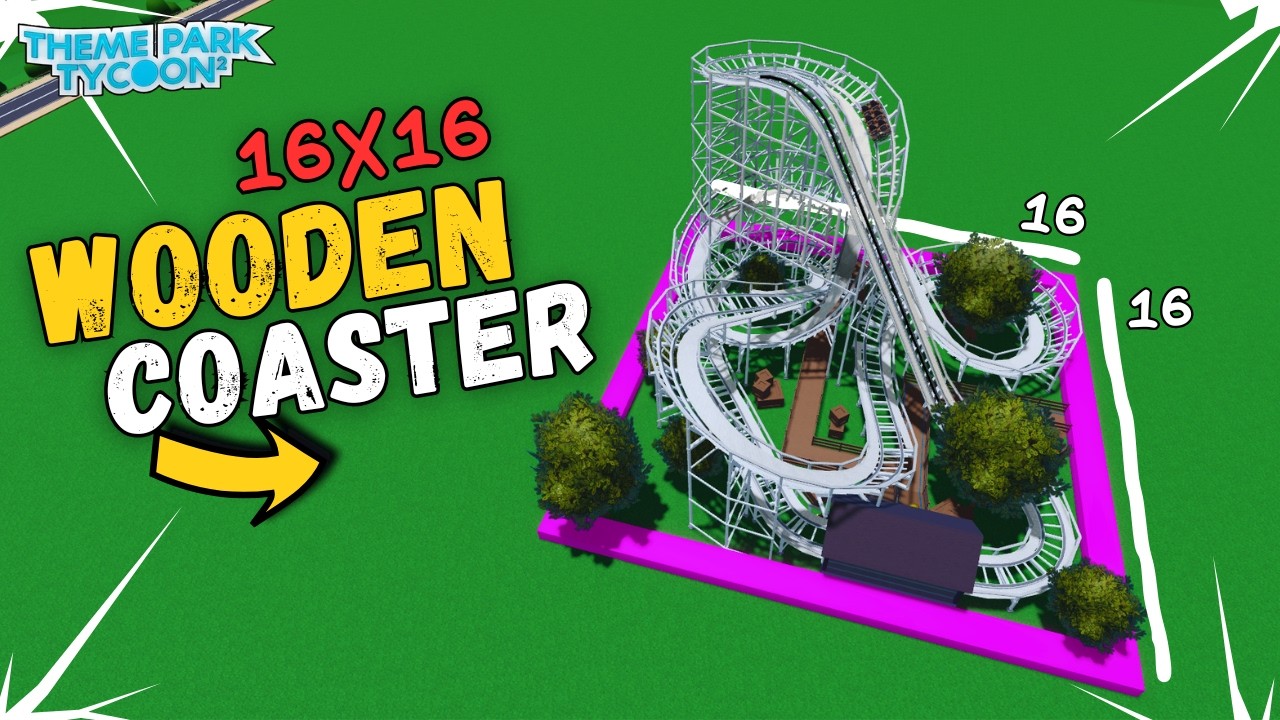 Can I build a WOODEN COASTER in a 16x16 space? | Theme park Tycoon 2 🎢