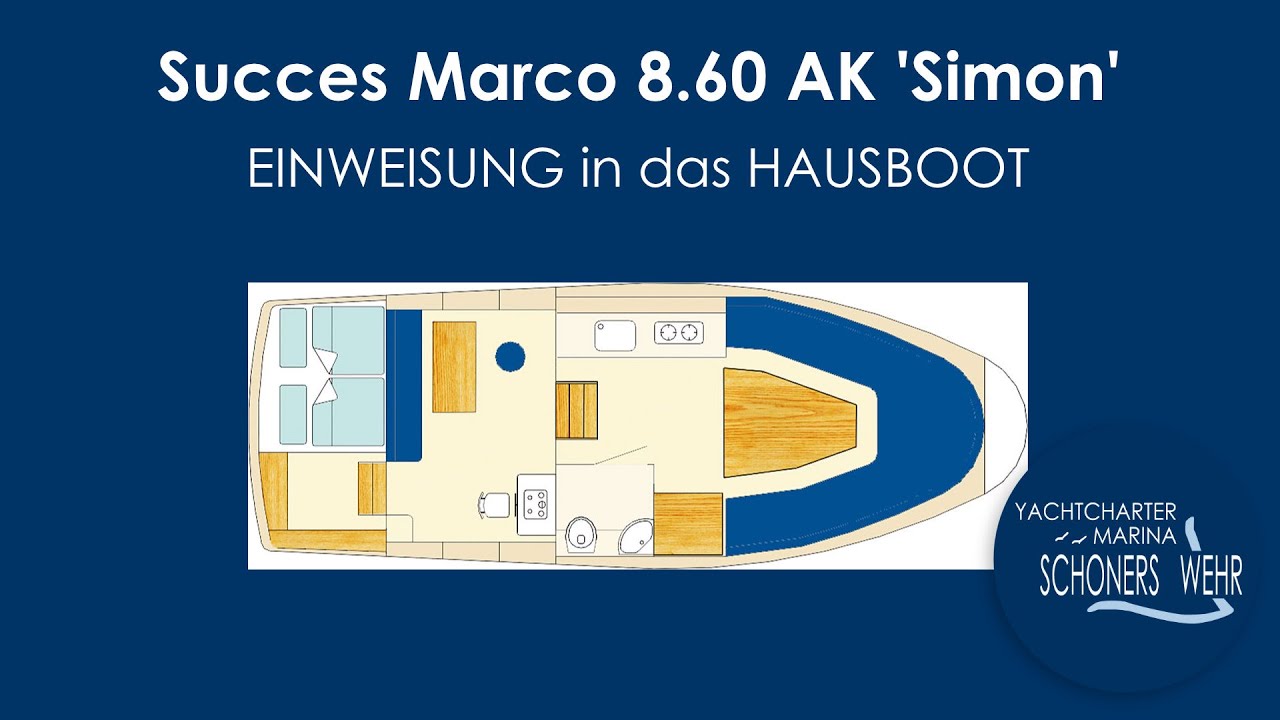 EINWEISUNG in das Hausboot Succes Marco 8.60 AK 'Simon'
