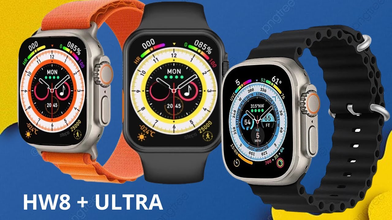Smartwatch HW8 Ultra Pulseira Laranja de Nylon