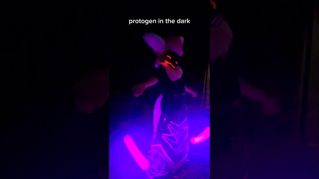 just a protogen and his LED poi :3 #furry #fursuit #rave #furries #fursona #protogen #shorts