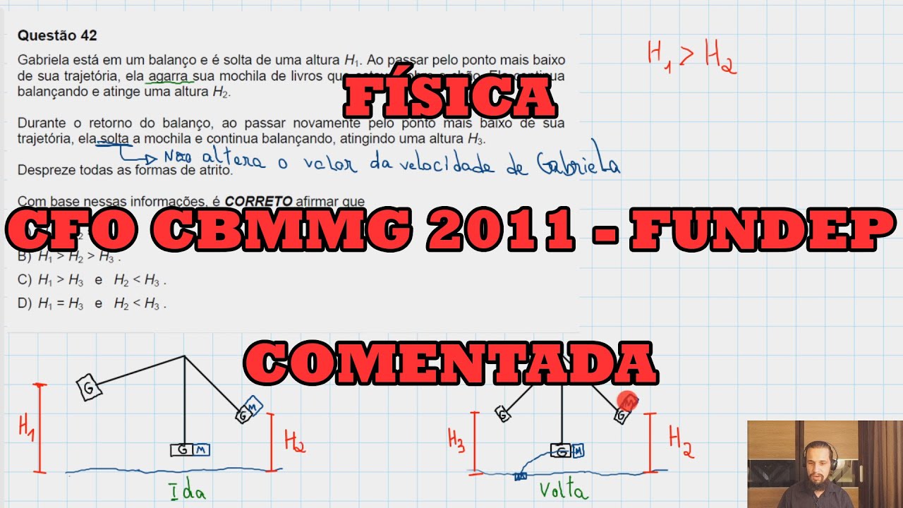 PROVA COMENTADA | FÍSICA - CFO BMMG 2011 – FUNDEP