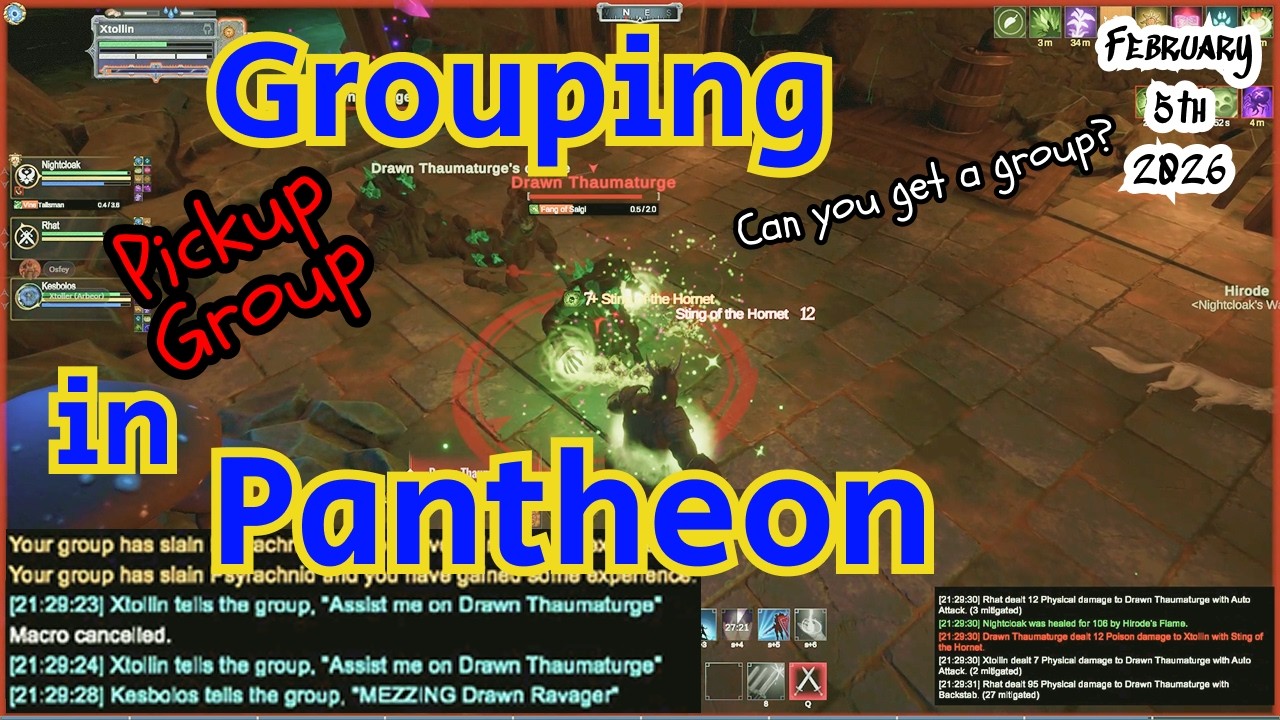 Grouping in Pantheon - February 5th, 2026 / Pantheon Rise of the Fallen