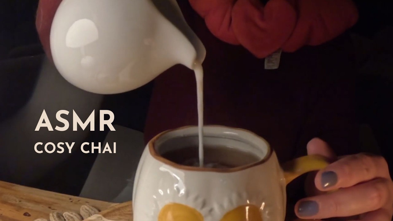 ASMR (No talking) Pumpkin Chai Tea 🍂 | Relaxing tea sounds