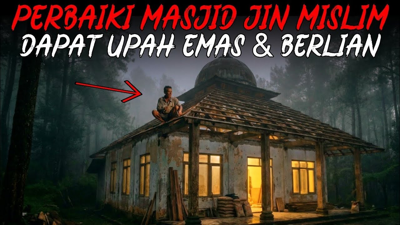KULI BANGUNAN TAK SADAR KERJA PERBAIKI MASJID JIN MUSLIM DI TENGAH HUTAN DAPAT UPAH EMAS DAN PERMATA