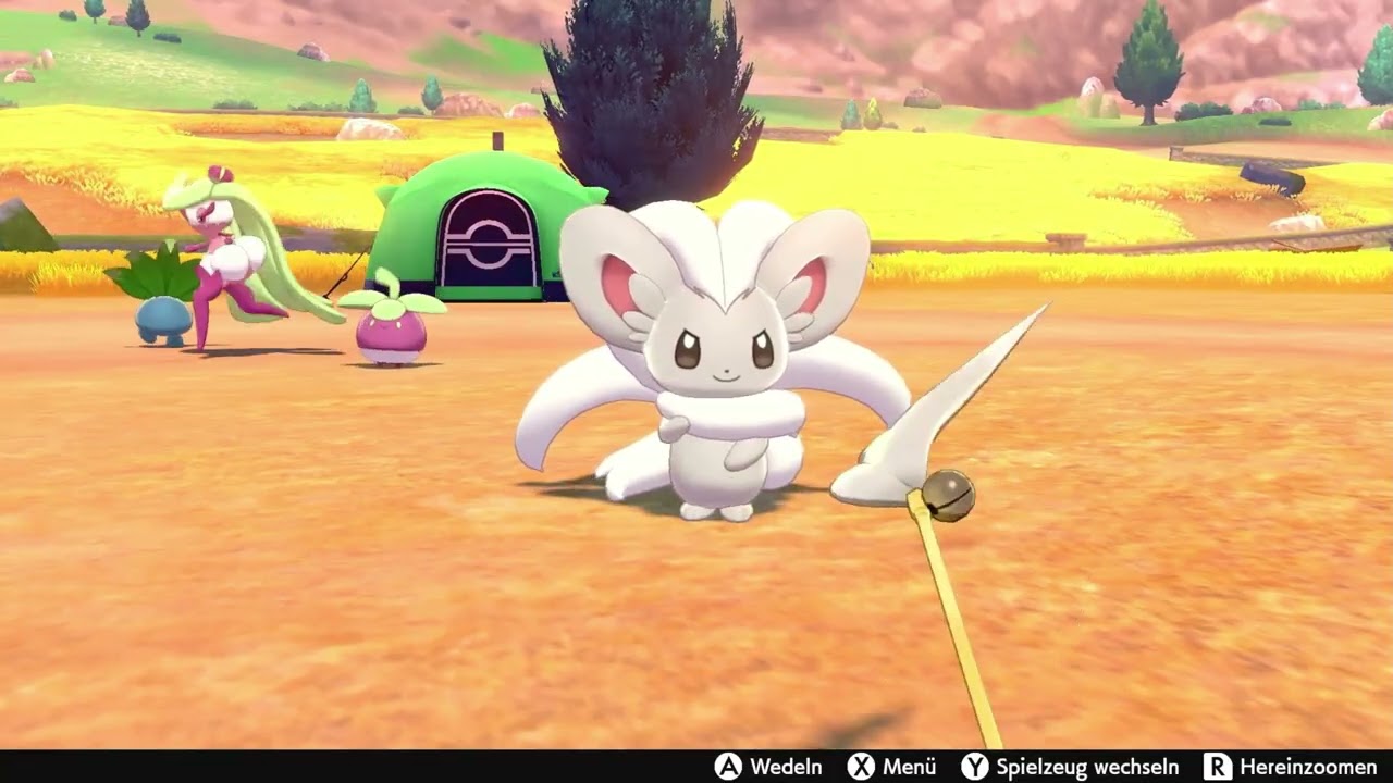 Pokémon Sword/Shield - Playing Feather Wand with Chillabell / Cinccino