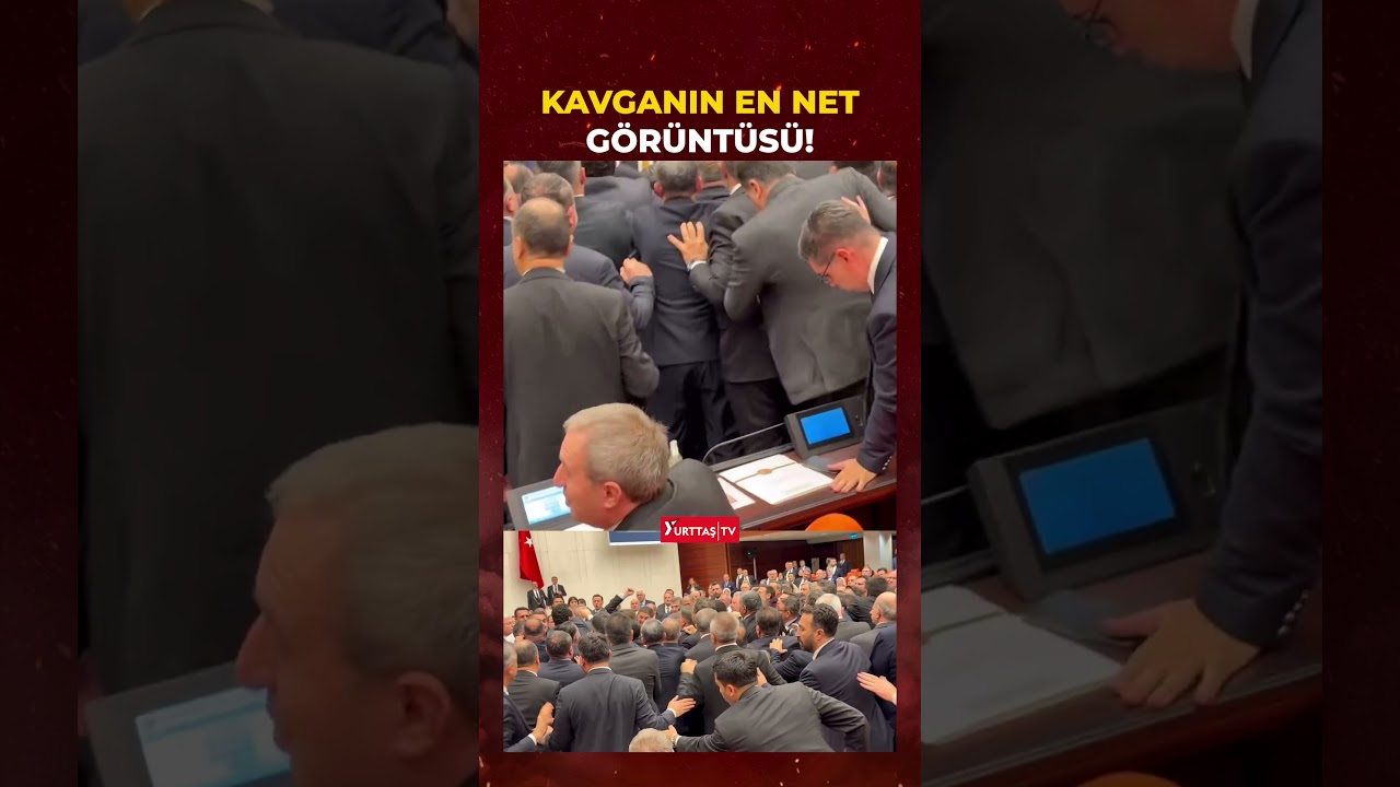 TBMM'deki kavganın en net g&ouml;r&uuml;nt&uuml;s&uuml;!