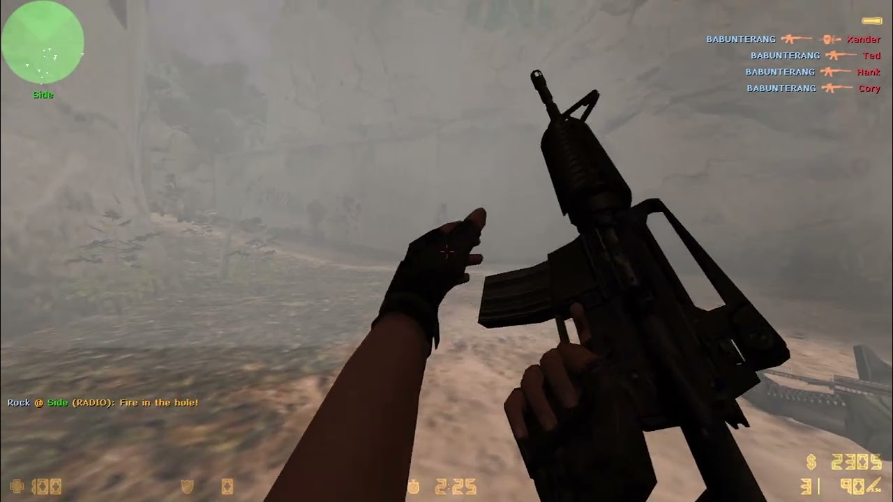 CS Condition Zero Airstrip, against hard bot 15 round match as a CT force.