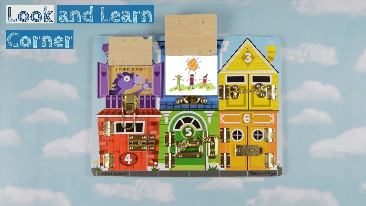 Educational Locks and Latches Board, Learn Numbers and Colors, Toddler Videos, Kids Videos