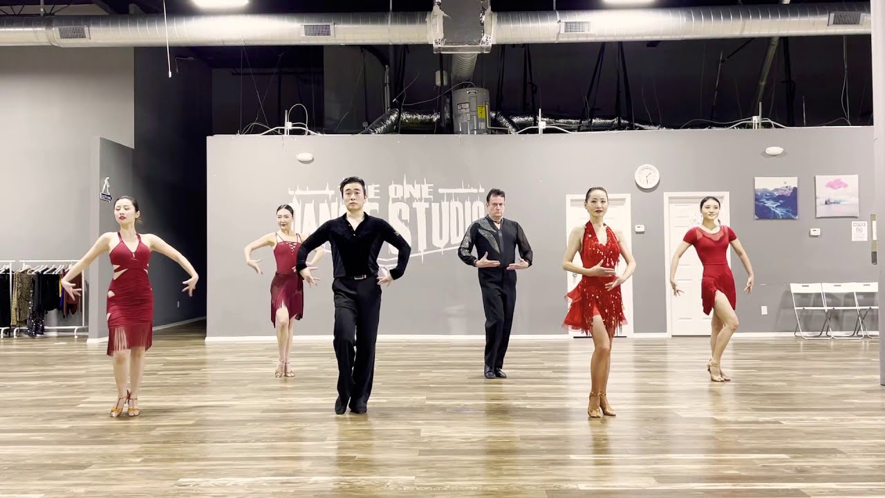 TheOneDanceStudio Houston 成人拉丁舞实体课学员 伦巴舞组合展示 Rumba Routine