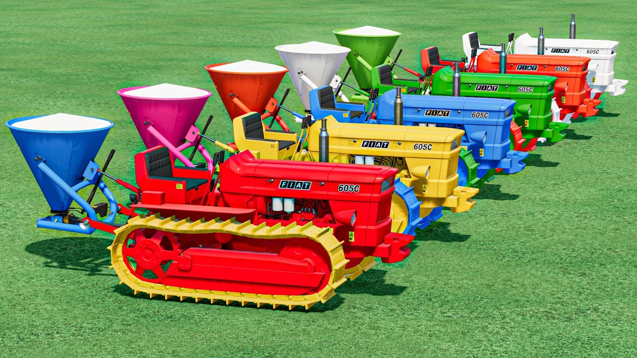 Work with Colors - LIME Jobs with Fiat Mini Tractor | Farming Simulator 22